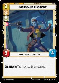 star wars unlimited shadows of the galaxy coruscant dissident