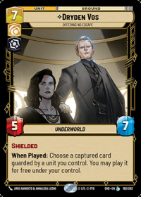 star wars unlimited shadows of the galaxy dryden vos offering no escape foil