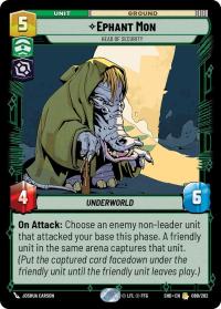star wars unlimited shadows of the galaxy ephant mon head of security foil