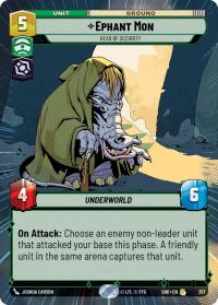 star wars unlimited shadows of the galaxy ephant mon head of security hyperspace foil