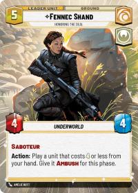 star wars unlimited shadows of the galaxy fennec shand honoring the deal sog hyperspace