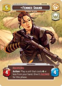 star wars unlimited shadows of the galaxy fennec shand honoring the deal sog showcase