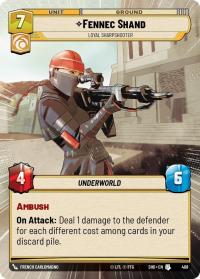 star wars unlimited shadows of the galaxy fennec shand loyal sharpshooter hyperspace