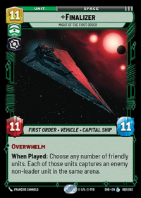 star wars unlimited shadows of the galaxy finalizer might of the first order