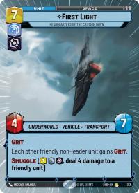 star wars unlimited shadows of the galaxy first light headquarters of the crimson dawn hyperspace foil