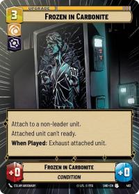 star wars unlimited shadows of the galaxy frozen in carbonite hyperspace foil