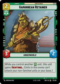 star wars unlimited shadows of the galaxy gamorrean retainer foil
