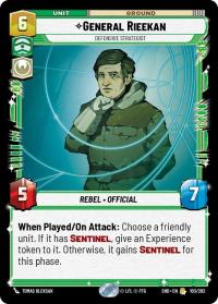 star wars unlimited shadows of the galaxy general rieekan defensive strategist foil