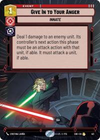 star wars unlimited shadows of the galaxy give in to your anger hyperspace