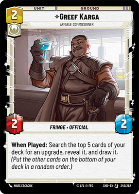 Greef Karga - Affable Commissioner - Foil