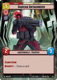 star wars unlimited shadows of the galaxy guavian antagonizer hyperspace foil