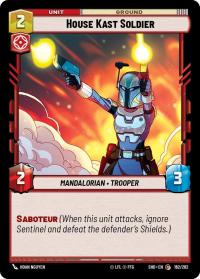star wars unlimited shadows of the galaxy house kast soldier foil