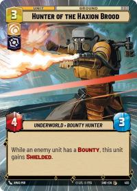 star wars unlimited shadows of the galaxy hunter of the haxion brood hyperspace foil