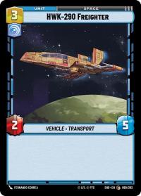 star wars unlimited shadows of the galaxy hwk 290 freighter foil