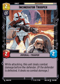 star wars unlimited shadows of the galaxy incinerator trooper foil