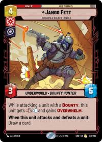 star wars unlimited shadows of the galaxy jango fett renowned bounty hunter foil