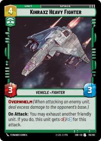 star wars unlimited shadows of the galaxy kihraxz heavy fighter foil