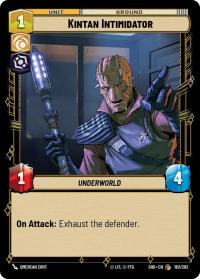 star wars unlimited shadows of the galaxy kintan intimidator foil