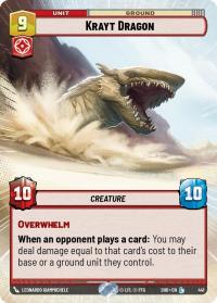 star wars unlimited shadows of the galaxy krayt dragon hyperspace foil