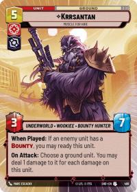 star wars unlimited shadows of the galaxy krrsantan muscle for hire hyperspace