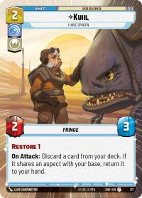 star wars unlimited shadows of the galaxy kuiil i have spoken hyperspace foil