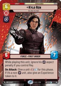star wars unlimited shadows of the galaxy kylo ren killing the past hyperspace foil