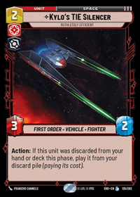 star wars unlimited shadows of the galaxy kylo s tie silencer ruthlessly efficient foil