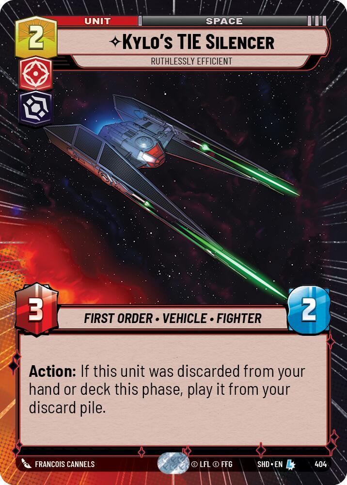 Kylo's TIE Silencer - Ruthlessly Efficient (Hyperspace) - Foil