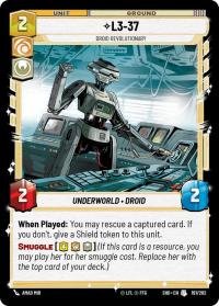 star wars unlimited shadows of the galaxy l3 37 droid revolutionary