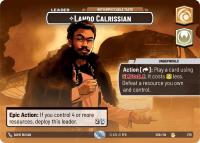 star wars unlimited shadows of the galaxy lando calrissian with impeccable taste showcase