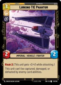 star wars unlimited shadows of the galaxy lurking tie phantom foil