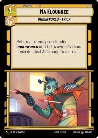 star wars unlimited shadows of the galaxy ma klounkee foil