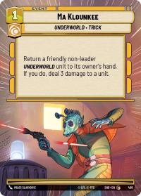 star wars unlimited shadows of the galaxy ma klounkee hyperspace foil