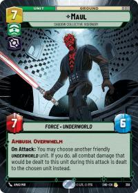 star wars unlimited shadows of the galaxy maul shadow collective visionary hyperspace foil