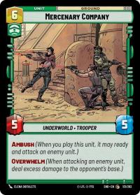 star wars unlimited shadows of the galaxy mercenary company foil