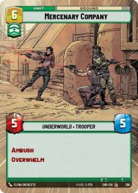 star wars unlimited shadows of the galaxy mercenary company hyperspace foil