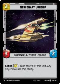 star wars unlimited shadows of the galaxy mercenary gunship foil