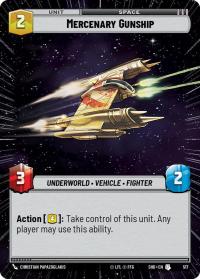 star wars unlimited shadows of the galaxy mercenary gunship hyperspace