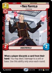 star wars unlimited shadows of the galaxy migs mayfeld triggerman foil