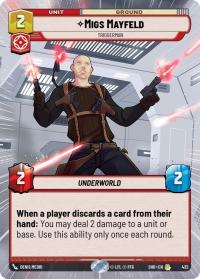 star wars unlimited shadows of the galaxy migs mayfeld triggerman hyperspace foil