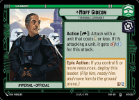 star wars unlimited shadows of the galaxy moff gideon formidable commander foil