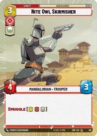 star wars unlimited shadows of the galaxy nite owl skirmisher hyperspace foil