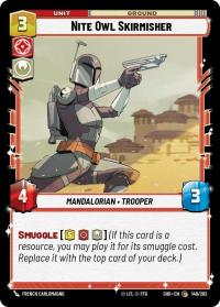 star wars unlimited shadows of the galaxy nite owl skirmisher