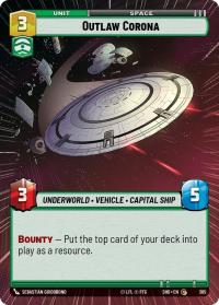 star wars unlimited shadows of the galaxy outlaw corona hyperspace foil