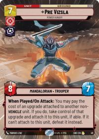star wars unlimited shadows of the galaxy pre vizsla power hungry hyperspace foil
