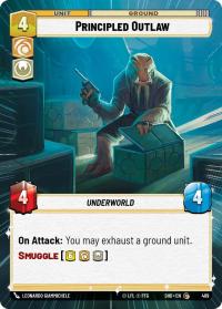 star wars unlimited shadows of the galaxy principled outlaw hyperspace foil