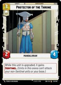 star wars unlimited shadows of the galaxy protector of the throne foil