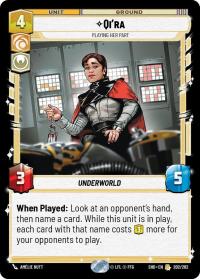 star wars unlimited shadows of the galaxy qi ra playing her part foil