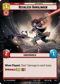 star wars unlimited shadows of the galaxy reckless gunslinger hyperspace foil
