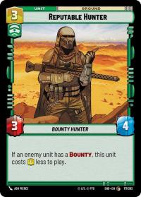 star wars unlimited shadows of the galaxy reputable hunter foil